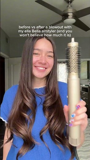 Before vs after using the Ella Bella Air Styler... and wait until you find out how affordable it is.