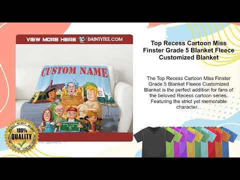 Top Recess Cartoon Miss Finster Grade 5 Blanket Fleece Customized Blanket