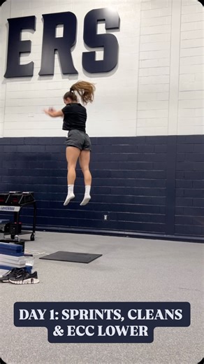 Erica Lowery, MS, CSCS on Instagram: "New program🤩 Block: GPP - Functional Hypertrophy Phase: Accumulation 1 Contraction Type: Eccentric Day 1: Sprints, Jump Testing, Throws, Cleans, ECC Back Squat + BB RDL + Pallof Rotation Goals for this phase: - Build work capacity - Improve eccentric qualities to increase strength deficit - 40 inch approach jump - Master power clean technique #athleticperformance #strengthandconditioning #training #sportsperformance #sprinting #eccentrics"