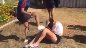 Three girls arrested after wild school brawl is caught on camera