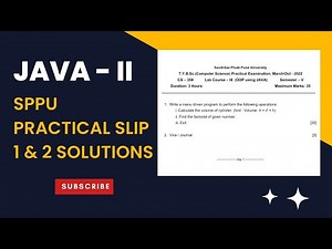 tybsc java-II sppu practical slip 1 & 2 solution programs for university practical exam 2023|| sppu