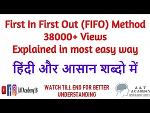 fifo method accounting in hindi~fybcom accounts sem 1~valuation of stock~material cost~stores ledger