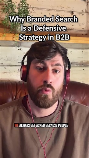 Branded search doesn’t exist because it’s clever. It exists because competitors do. Latest episode linked in bio