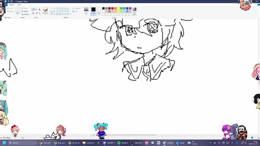 Doodling Remilia Scarlet and Making Flan in MS Paint