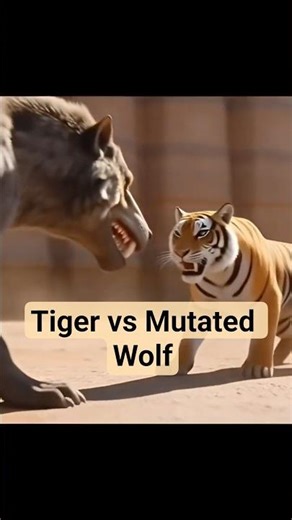 Tiger vs mutated wolf, #wildanimals #wildlife #forest #tiger #monster #courage #wolf