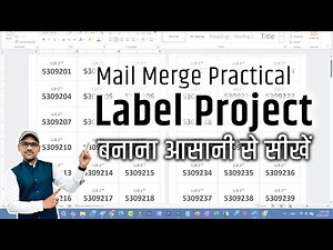 MS Word Mail Merge Tutorial | Roll Number Label Project | Practical Project 3