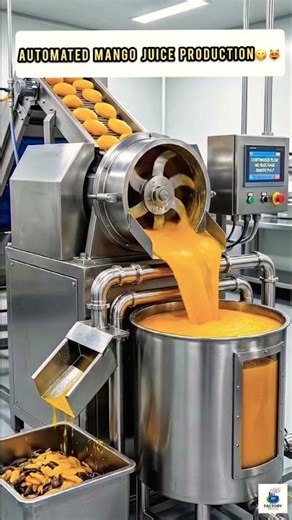 🥭😋Modern Factory Packing Lines For Fresh Mango Juice Production.