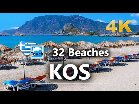 Top 32 Beaches of Kos (Κως), Greece 🇬🇷 ► Travel video, 4K Travel in Ancient Greece #TouchGreece