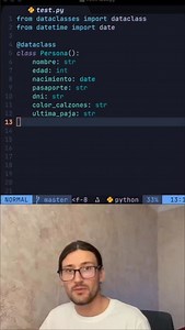 6.2K views · 2.6K reactions | Deja de mostrar tus calzones al usar Dataclass #python #programacion #javascript #tech #tecnologia | Linkfydev | Facebook