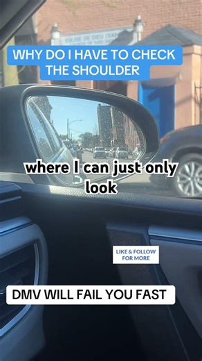 DMV SHOULDER CHECK IS 90% OF THE PASS AT NYC ROADTEST IN BROOKLYN #brooklyndrivingschool #fyi