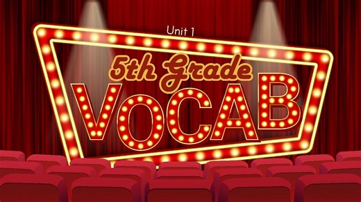 5th Grade High Impact Vocabulary Words, Unit 1 Trivia Game