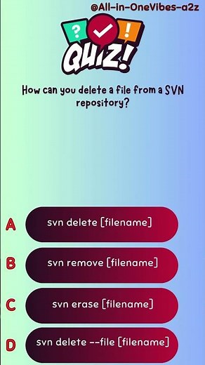 How can you delete a file from a SVN repository?