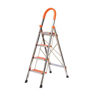 [Hot Item] Yongkang Factory Foldable and Extension 4 Wide Steps Aluminum Household Ladder