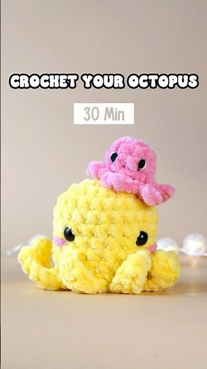 Crochet Your Octopus 🐙 in 30 Min - Super Cute & Easy 🌸💕🥰