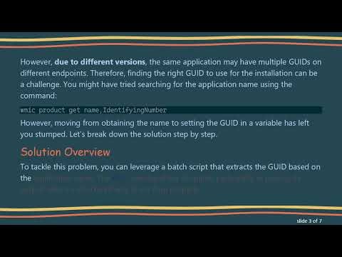 How to Effectively Use WMIC to Set Variables for Application Uninstallation