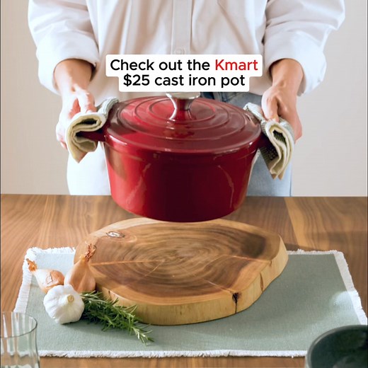 Our $25 cast iron pots are a guaranteed win in the kitchen! Get cooking with a range of stunning colours to choose from 😋🤌 #kmartaus #lowpricesforlife | Kmart Australia