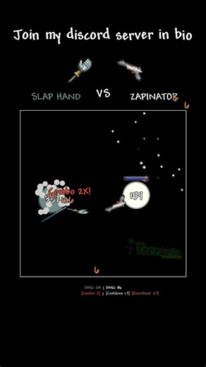 Slap Hand VS Zapinator #simulation #satisfying #terraria