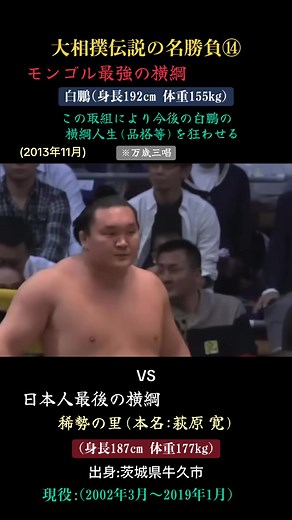 稀勢の里と白鵬: 大相撲伝説の名勝負