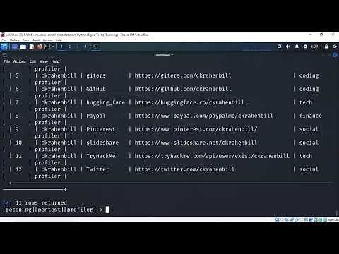 Gathering Information Using Recon-ng