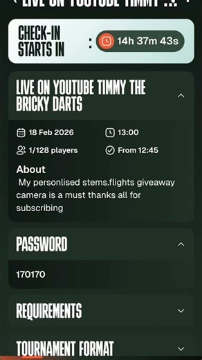 live darts tournament on target dart counter app