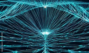Deep Space Transmission: Cosmic Network Animation for Science Fiction Backgrounds and Space Communication