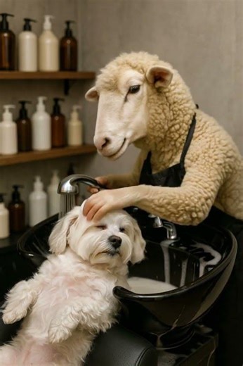 When a Sheep Becomes a Dog Hair Care Influencer