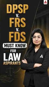 Fundamental Rights vs Fundamental Duties vs DPSP ⚖️ | Indian Constitution #lawexams #legalstudies