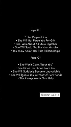 Loyal Girlfriend vs Fake Girlfriend 💔💖 | Psychology Signs Every Boy Should Know | Wisdom_weave
