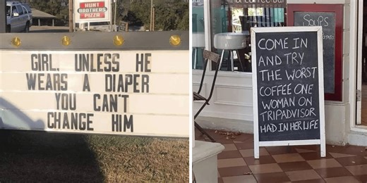 These 25 Funny Signs Will Easily Catch Your Attention With Their Wit And Clever Humor