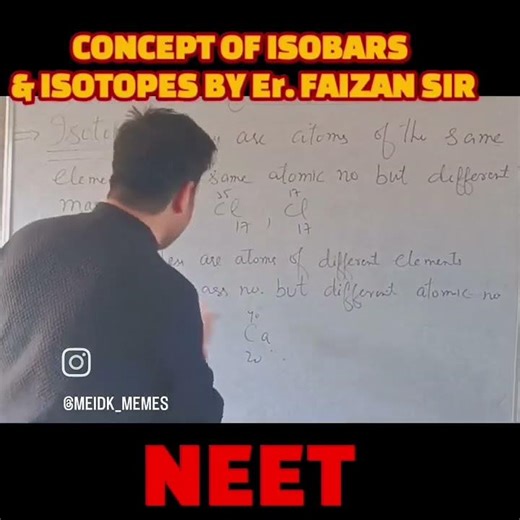 isotopes and isobars concept chemistry neet#neetlecture#chemistry