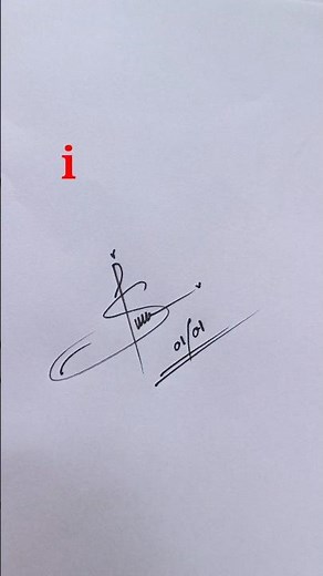 How to sign simple signature with i letter #signaturestyle