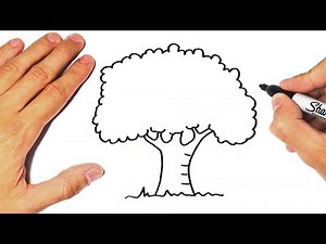 How to draw a Tree | Tree Drawing Lesson