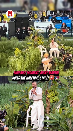 SURPRISE MOMENT: RICKY MARTIN JOINS THE HALFTIME STAGE! 🚨🇵🇷🎤During Bad Bunny’s historic Super Bowl LX halftime show, Ricky Martin appeared as a surprise guest and took the mic to perform “Lo Que Le Pasó a Hawaii” alongside him, giving fans an unforgettable moment in the performance. 🌴🔥 ￼#BadBunny #RickyMartin #SuperBowlLX #HalftimeShow #HistoricMoment | Marca in English