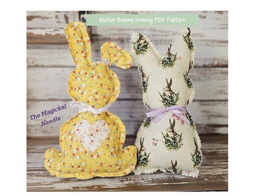 Stuffed Bunny Sewing Pattern, Easter, PDF Digital Download, DIY Sewing, Tiered Tray Decor, Farmhouse, Fabric, Basket Filler, Two Sizes - Etsy