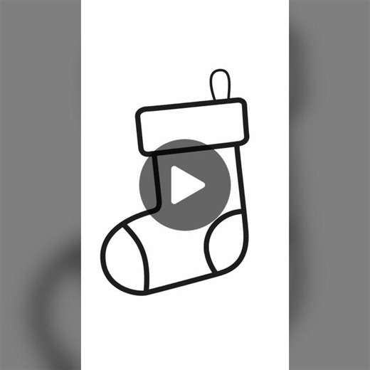 How to draw a Christmas stocking very easy #draw #drawing #christmas #stocking #easydrawing #howtodraw #christmassocks