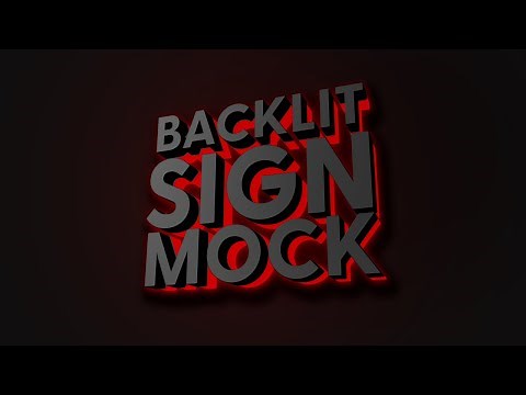 Backlit Sign 3D Text Effect - Photoshop Tutorial