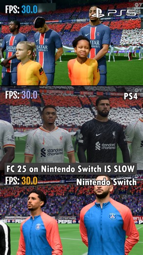 412K views · 1.1K reactions | EA Sports FC 25 on Nintendo Switch vs. PS4 vs. PS5 #nintendoswitch #FIFA #FC25 | Open Surprise | Facebook