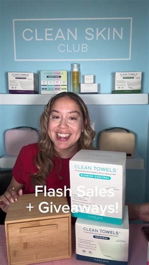 Flash Sales and Giveaways Tonight at Clean Skin Club!