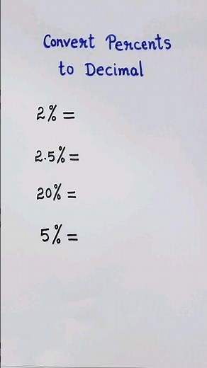 convert Percents to decimal | basic maths | #percents #decimal #basics