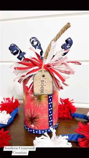 2.5K views · 68 reactions | Looking for easy table decor for the 4th of July? This craft is easy and inexpensive! What do you think? #restorationofheartandhome #tabledecor #july4 #eventplanner | Southern Crossroads Creations LLC | Facebook