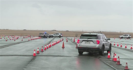 Future Denver Public Schools patrol officers learn high-stakes driving at obstacle course