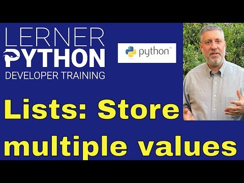 Python for non-programmers, lesson 7: Lists