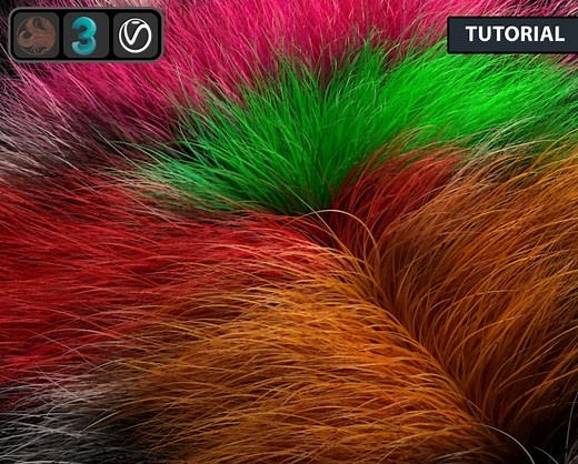 Learn How to Apply Color to Fur or Hair using Ornatrix/3ds Max/Vray