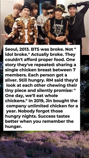 BTS Was So Broke They Shared One Chicken Breast 7 Ways and It Became Their Motivation