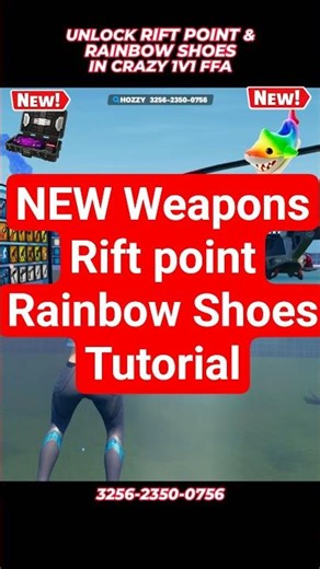 UNLOCK RIFT POINT & RAINBOW SHOES CRAZY 1V1 FFA FORTNITE MAP #shorts #fortnite #fortnitecreative