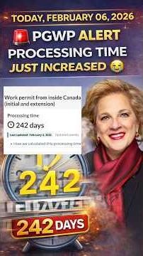 🚨 PGWP Processing Time Just Hit 242 Days #pgwp #workpermit #canada #punjabi