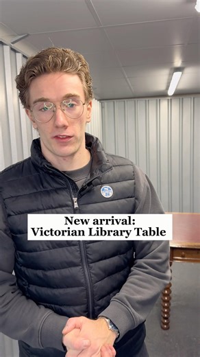Antique Victorian Golden Oak Library Table