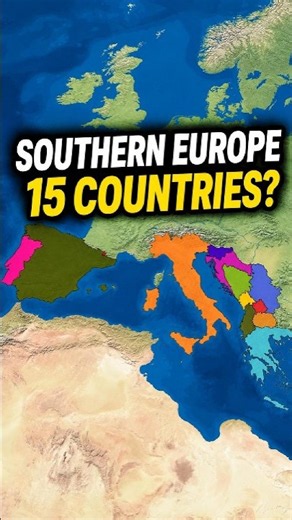 Which countries are in Southern Europe? 🗺️ #europe #geography #map #shorts
