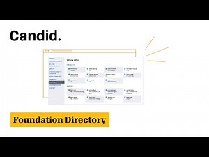 Connect with funders and build your network with Foundation Directory