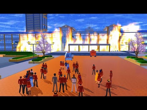 Cat Battler burned down the school🏫🔥||EP 35 #sakuraschoolsimulator#shortfilm #trending#sss#fyp